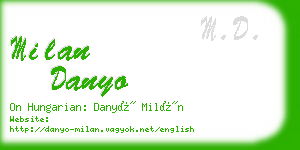 milan danyo business card